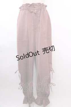 画像1: axes femme POETIQUE / 裾リボン付きパンツ  ピンク Y-24-12-12-118-AX-PA-SZ-ZI