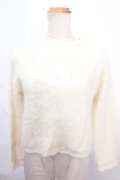 axes femme / レース切り替えニット M キナリ Y-24-12-12-014-AX-TO-SZ-ZT347