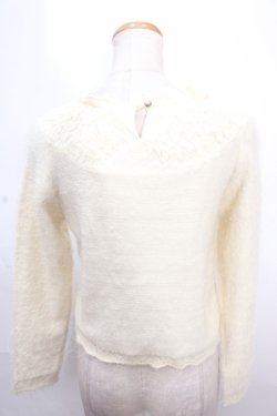 画像2: axes femme / レース切り替えニット M キナリ Y-24-12-12-014-AX-TO-SZ-ZT347