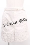 one after another NICE CLAUP / ベルト付きシンプルショートパンツ F アイボリー Y-24-12-12-135-LO-PA-SZ-ZY