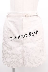one after another NICE CLAUP / ベルト付きシンプルショートパンツ F アイボリー Y-24-12-12-135-LO-PA-SZ-ZY