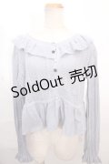 axes femme kawaii / プチローズニットカーデ M サックス Y-24-12-12-033-AX-TO-SZ-OS