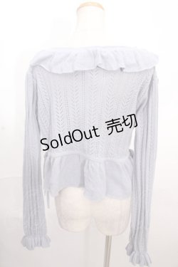 画像2: axes femme kawaii / プチローズニットカーデ M サックス Y-24-12-12-033-AX-TO-SZ-OS