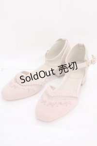 axes femme / 刺繍入りセパレートパンプス M ピンク Y-24-12-13-064-AX-SH-SZ-ZY