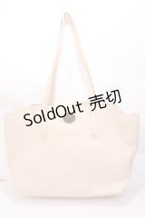 axes femme / レターモチーフA4トート  生成り Y-24-12-13-030-AX-BG-SZ-ZT-K010