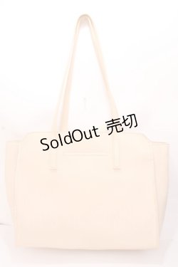 画像2: axes femme / レターモチーフA4トート  生成り Y-24-12-13-030-AX-BG-SZ-ZT-K010
