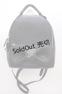 Maison de FLEUR / Fリボンリュック F ブラック Y-24-12-13-036-LO-BG-SZ-ZI