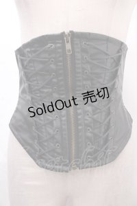 Na+H / BONEコルセット(ショート/合皮)  黒 Y-24-12-15-087-PU-TO-SZ-ZY