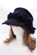 Jane Marple / 別珍リボンのシルクハット  紺 Y-24-12-15-098-JM-AC-SZ-ZT-K009