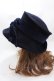 画像2: Jane Marple / 別珍リボンのシルクハット  紺 Y-24-12-15-098-JM-AC-SZ-ZT-K009 (2)