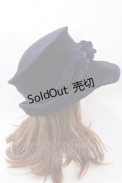 画像3: Jane Marple / 別珍リボンのシルクハット  紺 Y-24-12-15-098-JM-AC-SZ-ZT-K009