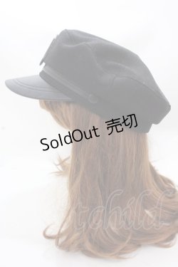 画像2: Moi-meme-Moitie / エンブレムバッチ付きミリタリー風ハット S ブラック Y-24-12-15-107-MO-AC-SZ-ZY