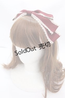 画像1: 星箱works / クラシカルリボンカチューシャ  ボルドー Y-24-12-15-125-PU-AC-SZ-ZY