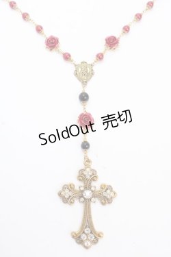 画像1: Estrellas / 薔薇のロザリオネックレス  ゴールド Y-24-12-15-017-EL-AC-SZ-ZY