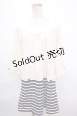 axes femme / ムジ×ボーダードッキングワンピース M 生成り Y-24-12-18-048-AX-OP-SZ-ZI