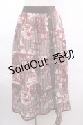 axes femme / SAJOUパッチワーク柄スカート F ワイン Y-24-12-18-120-AX-SK-SZ-ZS