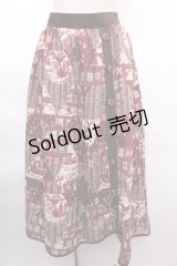 axes femme / SAJOUパッチワーク柄スカート F ワイン Y-24-12-18-120-AX-SK-SZ-ZS