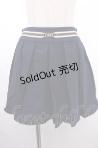 axes femme / ビット付きプリーツキュロット M 紺 Y-24-12-18-144-AX-PA-SZ-OS