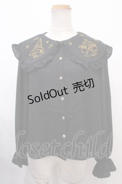 画像1: axes femme kawaii / 【Disney】ファンタジア/ブラウス M 黒 Y-24-12-21-043-AX-BL-SZ-ZH