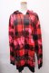 画像1: NieR Clothing / CHECKERED ZIP OUTER HANGING PARKER F レッド Y-24-12-21-074-PU-TO-SZ-ZT307 (1)