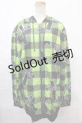 【SALE】NieR CLOTHING / クロスpt CHECKERED パーカー F イエローグリーン Y-24-12-21-075-PU-TO-SZ-ZT307