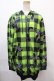 画像1: NieR Clothing / クロスpt CHECKERED パーカー F イエローグリーン Y-24-12-21-075-PU-TO-SZ-ZT307 (1)