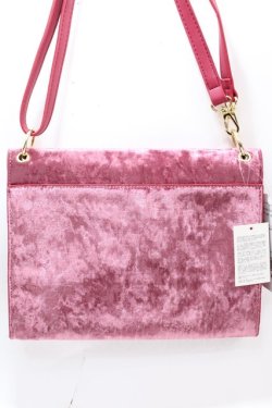 画像2: axes femme / ベロアショルダーバッグ  ワイン Y-24-12-21-016-AX-BG-AS-ZT-K010