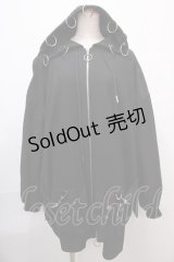 LISTEN FLAVOR / ハーネスベルト付パラシュートフードブルゾン F ブラック Y-24-12-21-087-PU-JA-SZ-ZT098