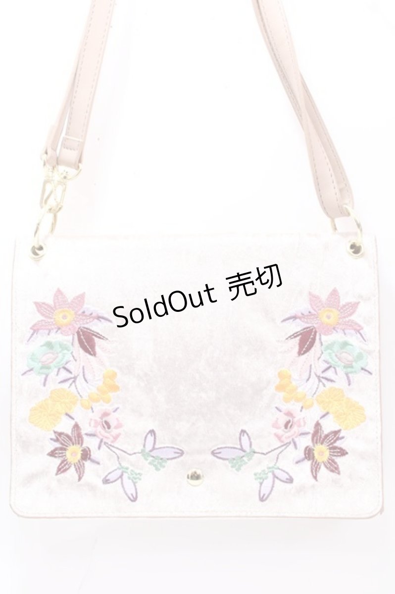 画像1: 【SALE】axes femme / ベロアショルダーバッグ  ピンク Y-24-12-21-017-AX-BG-AS-ZTK010 (1)