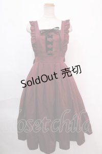 axes femme kawaii / レースアップジャンスカ M ワイン Y-24-12-21-118-AX-OP-SZ-ZH