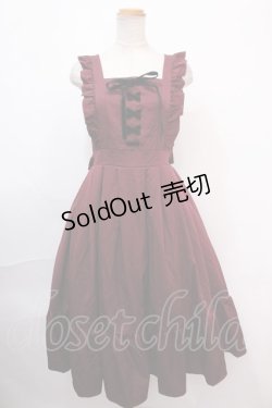 画像1: axes femme kawaii / レースアップジャンスカ M ワイン Y-24-12-21-118-AX-OP-SZ-ZH