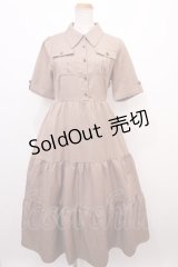 axes femme / ポケット付ティアードワンピース F 茶 Y-24-12-21-132-AX-OP-SZ-ZI