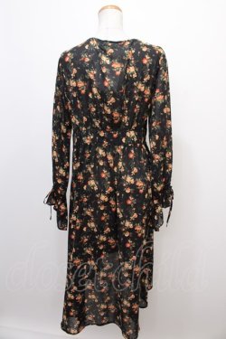 画像2: axes femme / 花柄フィッシュテールガウン  黒 Y-24-12-21-153-AX-TO-AS-ZI