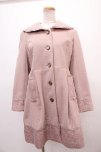 axes femme / 裾レースセーラーコート  ピンク Y-24-12-21-159-AX-CO-AS-ZT-C059