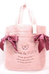 Maison de FLEUR / ボアダブルリボントートバッグ   Y-24-12-21-023-LO-BG-SZ-ZT-K009