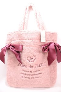 Maison de FLEUR / ボアダブルリボントートバッグ   Y-24-12-21-023-LO-BG-SZ-ZT-K009