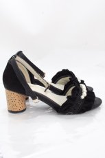 画像3: 【SALE】axes femme / ベロアフリルシューズ M 黒 Y-24-12-21-041-AX-SH-AS-ZTK005 (3)