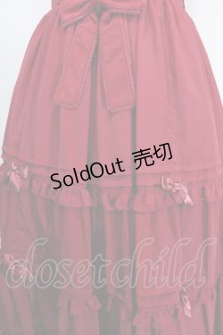 画像4: metamorphose / 【プラスサイズ】レースアップロングティアードジャンパースカート  アカ Y-24-12-23-050-ME-OP-SZ-ZS
