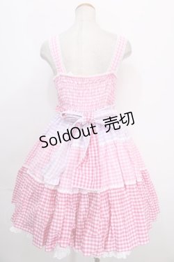 画像2: Angelic Pretty / ギンガム配色肩リボンジャンパースカート  ラベンダー Y-24-12-23-056-AP-OP-SZ-ZY