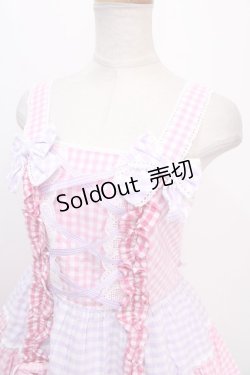 画像3: Angelic Pretty / ギンガム配色肩リボンジャンパースカート  ラベンダー Y-24-12-23-056-AP-OP-SZ-ZY