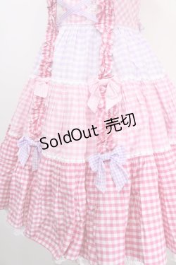 画像4: Angelic Pretty / ギンガム配色肩リボンジャンパースカート  ラベンダー Y-24-12-23-056-AP-OP-SZ-ZY