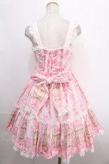 画像2: Angelic Pretty / 小鳥たちのシンフォニアジャンパースカート  ピンク Y-24-12-23-059-AP-OP-SZ-ZY (2)