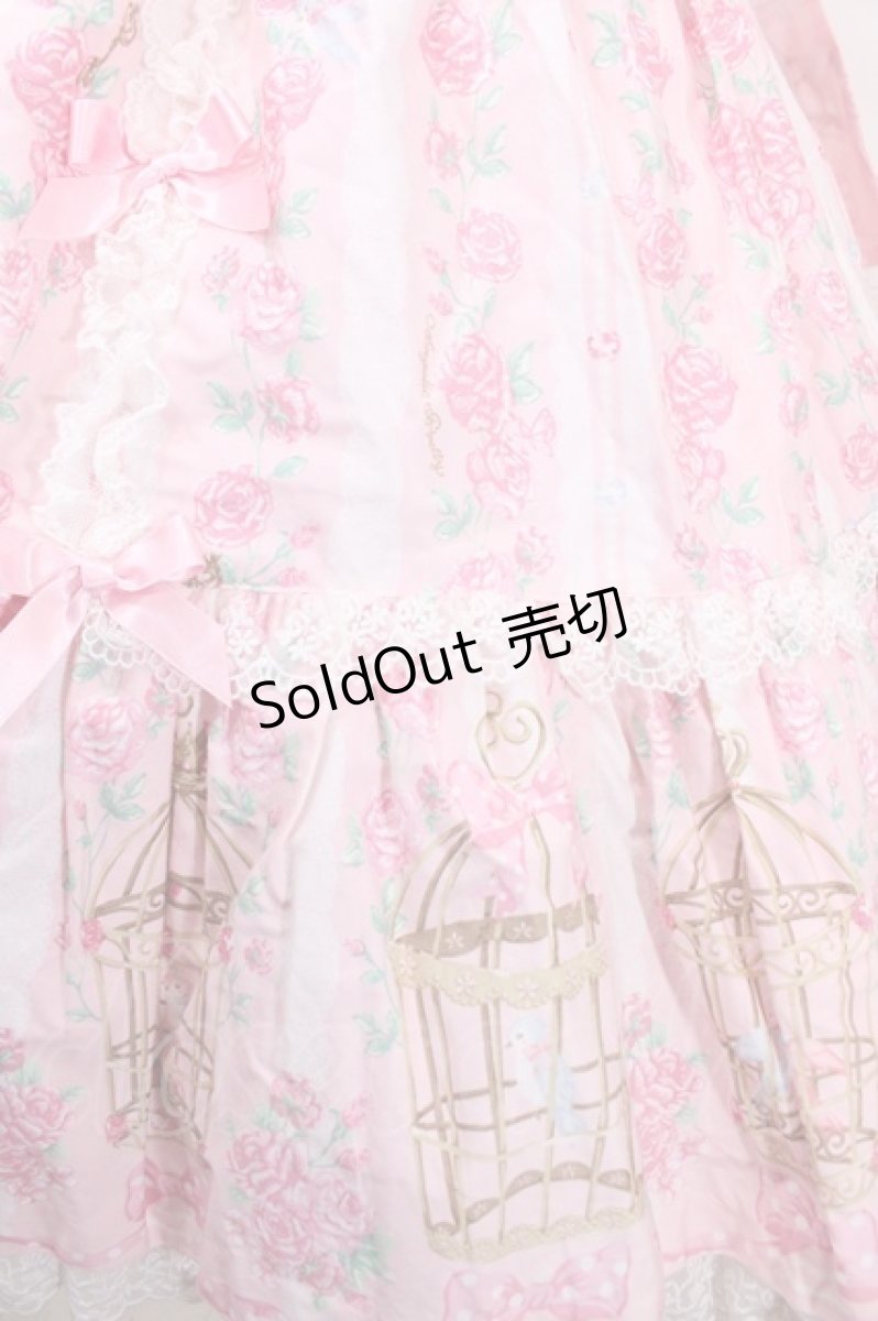 画像4: Angelic Pretty / 小鳥たちのシンフォニアジャンパースカート  ピンク Y-24-12-23-059-AP-OP-SZ-ZY (4)