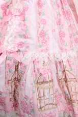 画像4: Angelic Pretty / 小鳥たちのシンフォニアジャンパースカート  ピンク Y-24-12-23-059-AP-OP-SZ-ZY (4)