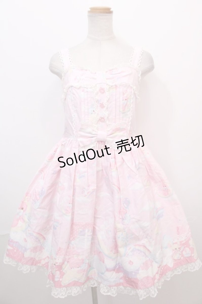 画像1: Angelic Pretty / Dream Fantasy胸リボンジャンパースカート  ピンク Y-24-12-23-062-AP-OP-SZ-ZY (1)