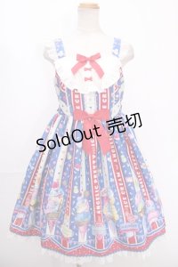 Angelic Pretty / Ice Cream Parlorジャンパースカート  青 Y-24-12-25-046-AP-OP-SZ-ZY