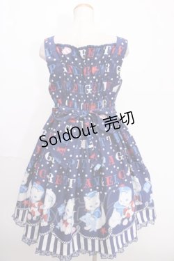 画像2: Angelic Pretty / Sailor Marine Kittenジャンパースカート  紺 Y-24-12-25-048-AP-OP-SZ-ZY