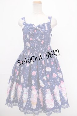 画像1: Angelic Pretty / Decoration Ice Creamジャンパースカート  紺 Y-24-12-25-049-AP-OP-SZ-ZY