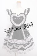 Angelic Pretty / Heart胸あて付スカート(無地)  黒×ピンク Y-24-12-25-051-AP-SK-SZ-ZY