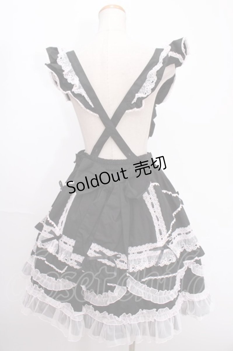 画像2: Angelic Pretty / Heart胸あて付スカート(無地)  黒×ピンク Y-24-12-25-051-AP-SK-SZ-ZY (2)